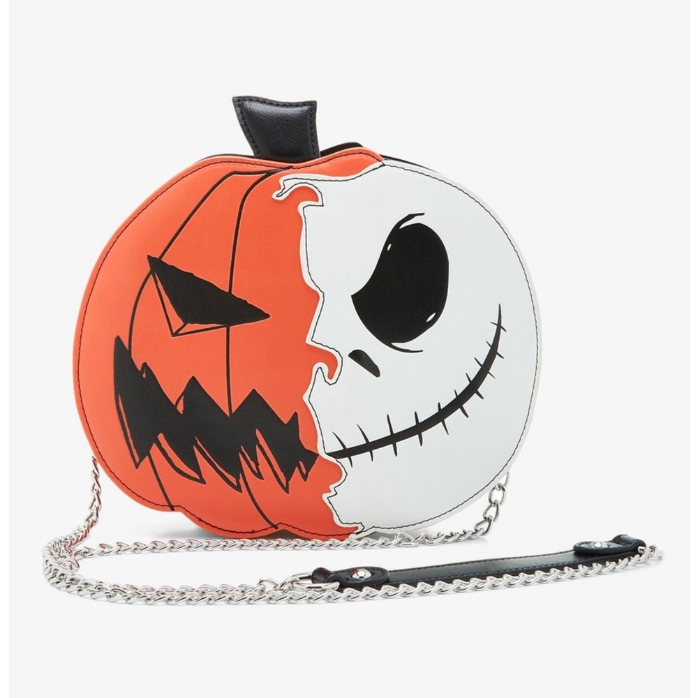 The Nightmare Before Christmas Jack Pumpkin Split Glow-In-The-Dark Crossbody Bag